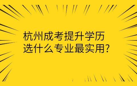 杭州成考專業(yè)